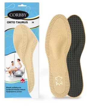 Устілки 1846 CORBBY ORTO TAURUS шкіра ортопед. 40р