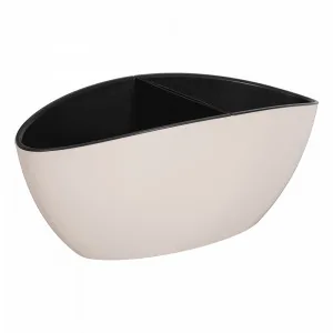 Вазон 115048 "Каное" зі вставкою 32*14 (біла роза)