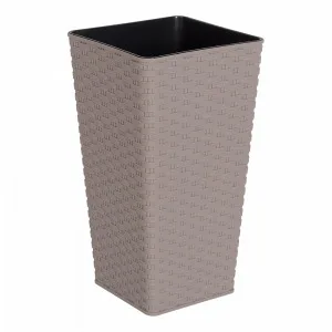 Вазон "Ротанг" Квадрат 27*27*51(115041 какао)