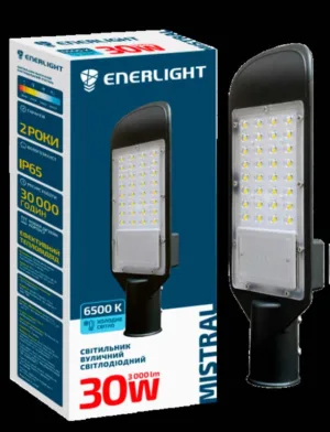 Світильник ENERLIGHT "MISTRAL" 30 Вт вуличний IP-65/6500K LED