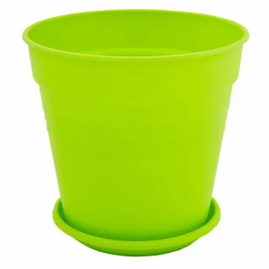 Вазон 114015 "Глорія" з/підстав. 11*10,2см (св.зелен)