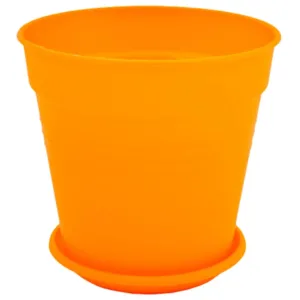 Вазон 114018 "Глорія" з/підстав. 18,5*18см (помаран)