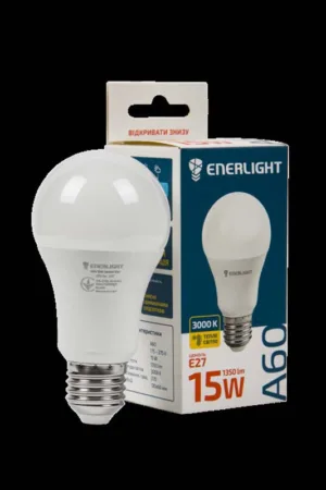 Лампа ENERLIGHT LED 3000K тепле A65/E27  15 Вт (10шт)
