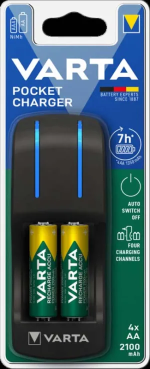 VARTA Зарядний пристрій Pocket Charger 57642+"АА"2100mAh