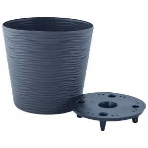 Вазон "Ф'южн" зі вст. низький 115086 (d12х11см граніт/8)