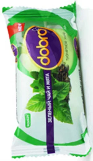 DOBRA Мило туалетне тверде ТМ "BOVARY",марка К, 60г,"Зелений чай та м'ята"