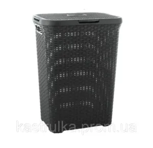 Корзина 122098 для білизни "Ротанг" 50л (граніт)