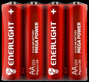 Бат-ка ENERLIGHT Alkaline MEGA POWER ФОЛЬГА-4шт. AA