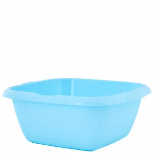 Таз 121047 "Євро" квадратний 12л (блакит. крижаний)