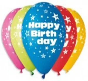 Кульки GS110#002 круглі, Happy Birthday (12"-30cm)(100шт)