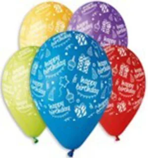 Кульки GS110#191 круглі, Happy Birthday (12"-30cm)(100 шт)