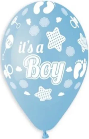 Кульки GS110#487 круглі, IT'S A BOY baby blue (12"-30cm)(100 шт)