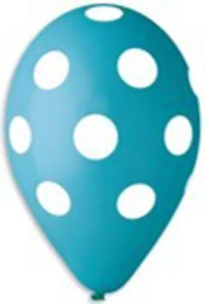 Кульки GS110#092 круглі горох голубі#09210-157(12"-30cm) (100шт)