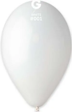 Кульки пастельні G90#001 білі,(10"-26см) (100 шт/уп)