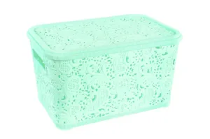 Контейнер "Ажур" 12л з кришкою (салат.)