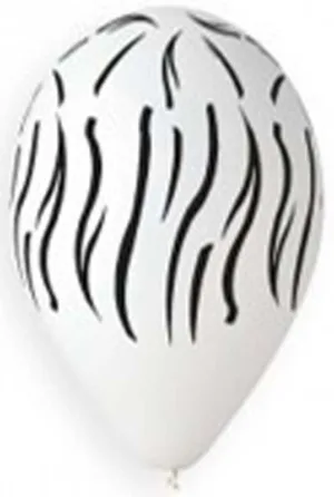 Кульки GS110#418 круглі з БІЛИМИ полосками#014(30cm-100шт)