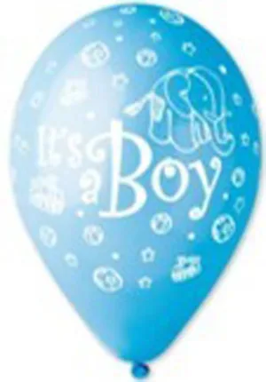 Кульки GS110#094 круглі, IT'S A BOY baby blue#09225(30cm/100шт)