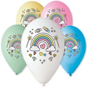 Кульки GS110#662 круглі, Веселка (12"-30cm)(100 шт)