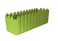 Вазон 115049 "Парканчик" 49*16,5 балкон. зі вставкою (оливк.)