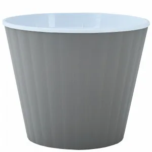 Вазон 114032 "Ібіс" з подв.дном 13*11,2 (какао/білий)