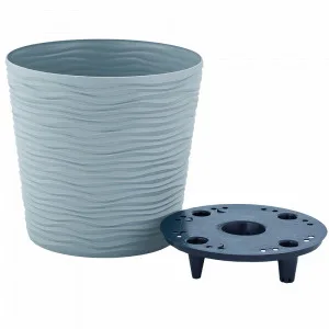 Вазон "Ф'южн" зі вст. низький 115087 (d16х14,5см сиз.блакитний/6)