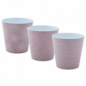 Вазон 114040 зі вст."Деко" декор 13*12,5(ЕТНО ФРЕЗІЯ/білий)