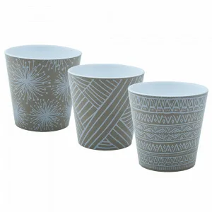 Вазон 114047 зі вст."Деко" декор 16х15,5(ЕТНО какао)