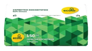 Серветки ECOLO 150л.косметичні ПЛІВКА (c 0678)