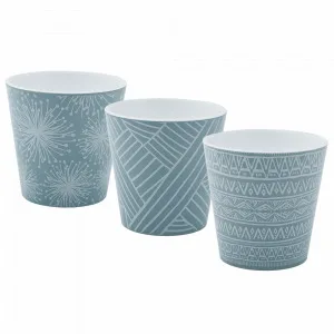 Вазон 114047 зі вст."Деко" декор 16х15,5(ЕТНО сиз.блакит./білий)