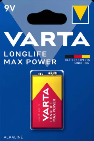 VARTA Бат-ка LONGLIFE Alkaline MAX POWER "КРОНА" 6LR61 (BLI)