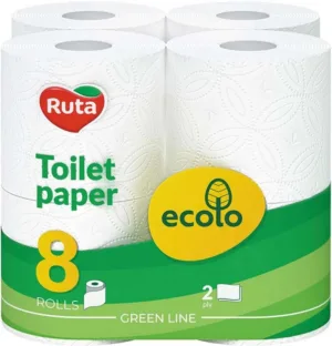 Папір туалет. ECOLO 8рул. 2шар(Т 0204)
