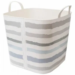 Корзина універ. 127038 "ПРАКТИК" з декором ( СМУЖКИ блак.)