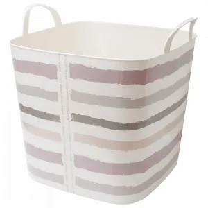 Корзина універ. 127038 "ПРАКТИК" з декором ( СМУЖКИ рож.)