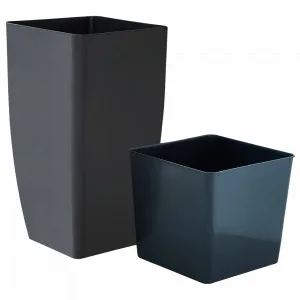 Вазон 115037 "Квадро" 22*22*41,5 (граніт)