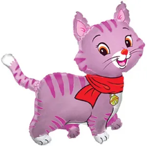 Кулька 901653/RS Котик з шарфом рожевий