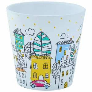 Вазон 114047 зі вст."Деко" декор 16х15,5 (Сіті/білий)