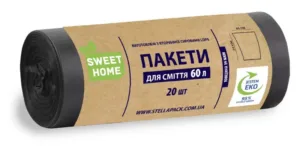 Пакети д/сміття SWEET HOME LDPE  60л/20шт