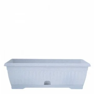 Вазон "Терра" (балкон. з підст. 112091 (білий флок)