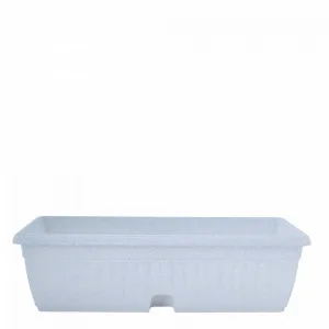 Вазон "Терра" (балкон. 114099 100МК (білий флок)