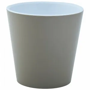 Вазон 114039 зі вст."Деко" 16х15,5(какао/білий)