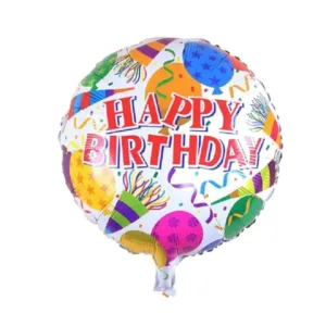 Кулька F006 Напис З Днем Народження (кольорова) (70-43cm)