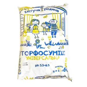 Торф'яний субстрат "Квітуча Родина"  6л "Торфосуміш Універсальна"