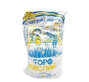 Торф'яний субстрат "Квітуча Родина" 20л "Торф КИСЛИЙ"