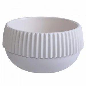 Вазон 116007 "Бохо" низький 22 (біла роза)