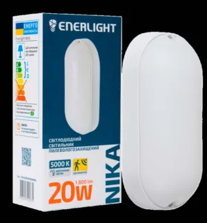 Світильник світлодіодний ENERLIGHT NIKA 20Вт 5000К IP65 з датчиком руху