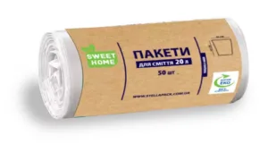 Пакети д/сміття SWEET HOME HDPE БІЛІ 20л/50шт