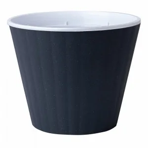 Вазон 114036 "Ібіс" з подв.дном 17,9*14,7 (граніт/білий)