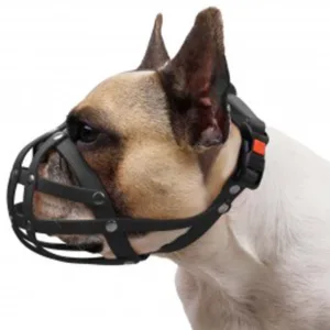 4905/Т Намордник сітка з біотану , розм. M (А-28 см, С-5см) (франц. бульдог) чорний