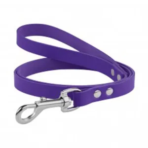 47109/T Повідець д/собак шкір. Classic з хром. фур. (Розмір 2XS шир10мм, довж120см) фіолет.