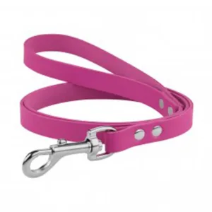 471207/Т Повідець д/собак шкір. Classic з хром. фур. (Розмір XS шир12мм, довж120см) рожев.